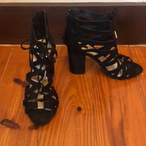 Barely worn faux suede sandal